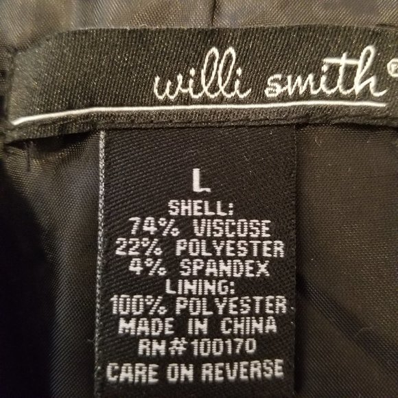 WILLI SMITH BLACK CROPPED JACKET WITH WHITE TOP STITCHING SIZE L - Picture 5 of 5